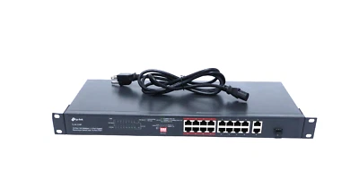 TP-Link TL-SL1218P 16 Port 10/100Mbps Fast Ethernet PoE Switch 16 PoE+ - Image 1 of 4