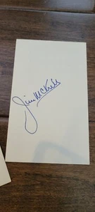 JIM MCKRELL SIGNED AUTO 3X5 INDEX CARD CELEBRITY SWEEPSTAKES THE GAME GREMLINS - Picture 1 of 1