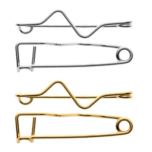 Steel Safety Brooch Pins 32mm Size Jewelry Making Findings 2 pieces - Bild 1 von 3