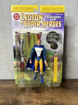 Figura de acción DC Direct Lightning Lad Legión de Superhéroes - 2001 - Sin usar, en caja Foto 1 de 4