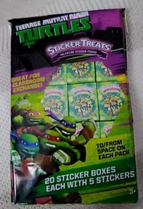 Nickelodeon Teenage Mutant Ninja Turtles 20 Boxes Sticker Treats Valentine - Picture 1 of 5