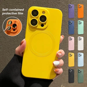 For iPhone 16 Pro Max 15 14 13 12 11 Shockproof Silicone Magnetic MagSafe Case - Picture 1 of 33