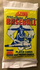 1990 Score Card Pack Jody Reed Red Sox (Top) Billy Hatcher Pirates Rookie (Back)