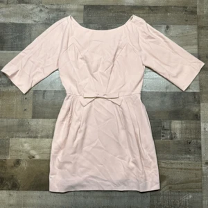 Red Valentino Women’s Size 42 Sheath Dress Blush Pale Pink with Bow Half Sleeve - Picture 1 of 11