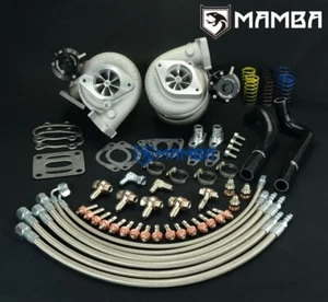 MAMBA Bolt-On Ball Bearing Twin Turbo/ For Nissan 300ZX Z32 VG30DETT GTX2863R - Picture 1 of 12