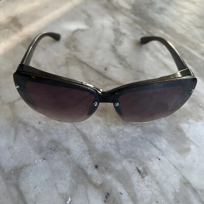 Gafas de sol Tahari TH705 TS Shield ojo de gato marrón lentes degradadas nuevas Foto 1 de 4