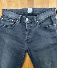 John Elliott x GQ x Gap Men's Black Skinny Fit Selvedge Denim Jeans 28 X 26