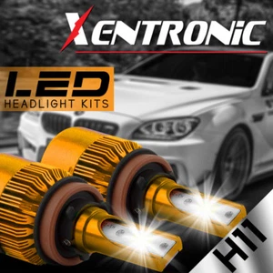 XENTRONIC 8000LM Car LED Headlight Kit H11 H8 H9 6500K Bulbs Lamps Low Beam Pair - Picture 1 of 12
