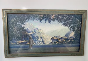 Antica litografia alba cornice originale legno di Robert 1920 - Foto 1 di 5