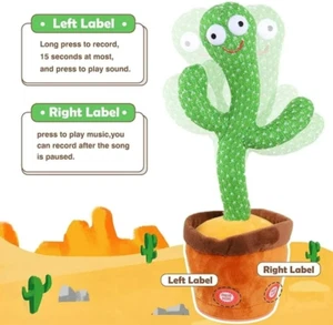 Danccing Cactus Toy - Singging, Record & Repeating What You say Electric - Picture 1 of 3