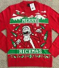 Rick & Morty Merry Rickmas Adult Christmas Crew Sweater Size Small New With Tag