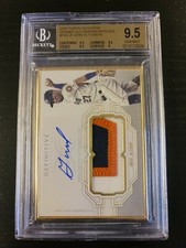 2020 Topps Definitive Jose Altuve Gold Framed Auto 3 Color Patch 15/15 BGS 9.5