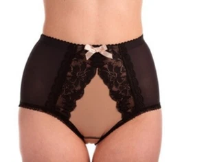 Ewa Michalak Women Cappuccino High Waisted Brief Panties Black Small 38 NWT RARE - Picture 1 of 2