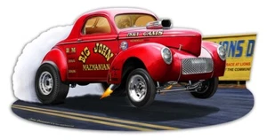 '41 WILLYS DRAG RACING GASSER Metal Sign by Larry Grossman - Picture 1 of 2