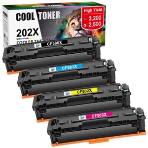 4x Compatible With HP CF500A 202A 202X LaserJet Pro MFP M281cdw M281fdw M254dw - Picture 1 of 11