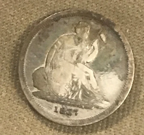 1837 No stars Seated Liberty Dime, Small date Variety, VG Cover
