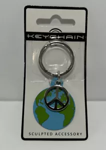 World Peace Sign Keychain, Peace Sign Zipper Pull, Peace Symbol, Good Luck Charm - Picture 1 of 1