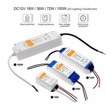 DC 12V/18W/36W/72W/100W Light Transformers LED Driver for LED Strip Power Supply