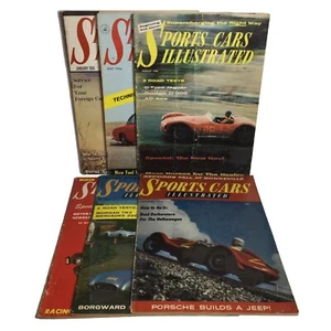 Sports Cars Illustrated 1956 Lot Of 6 Magazines Porsche Jeep Jaguar Vintage Cars - Picture 1 of 12