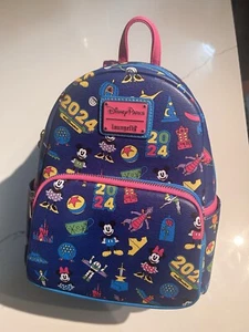 NWT 2024 Disney Parks Figment Mickey Minnie Loungefly Backpack Handbag - Picture 1 of 6