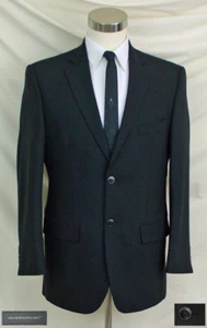 Sharp Solid Black Jacket with Silver Trimmed Butns (Size 40R) By Wilke-Rodriguez - Picture 1 of 8