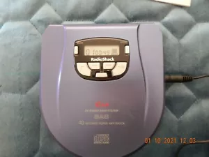 Radio Shack Lettore CD 42-6020 BLU Lettore CD portatile auto + CUSTODIA 2001 funziona in perfette condizioni! - Foto 1 di 10