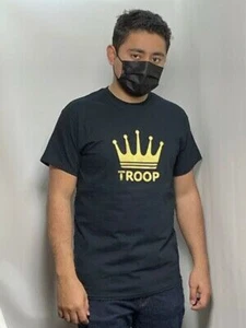 Herren T-Shirt Troop Crown Schwarz Kurzarm Neu mit Etikett - Bild 1 von 2