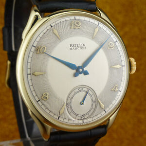 Oversized Vintage Rolex-Marconi - 40mmØ - Textured Dial - from 1947'
