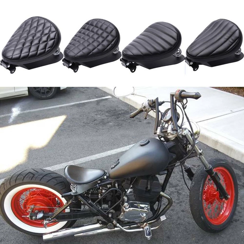 Sillín de asiento individual con resorte para motocicleta bobber Honda Rebel 250 CMX250C 300 450 AM Foto 1 de 4