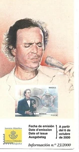 España Música Julio Iglesias Hoja Informativa año 2000 (FM-194) - Imagen 1 de 1