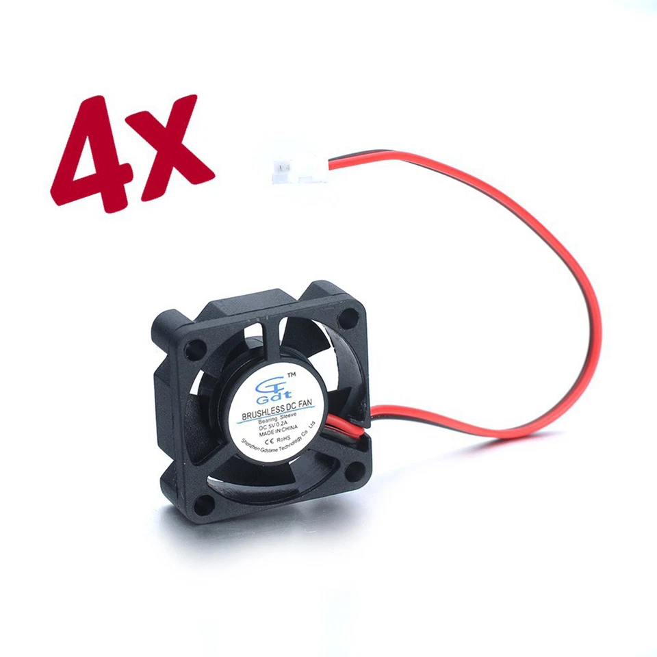 4pcs DC Brushless 30x30x10mm Mini Computer Chassis Cooler Cooling Fan 5V 2Pin - Image 1 of 4