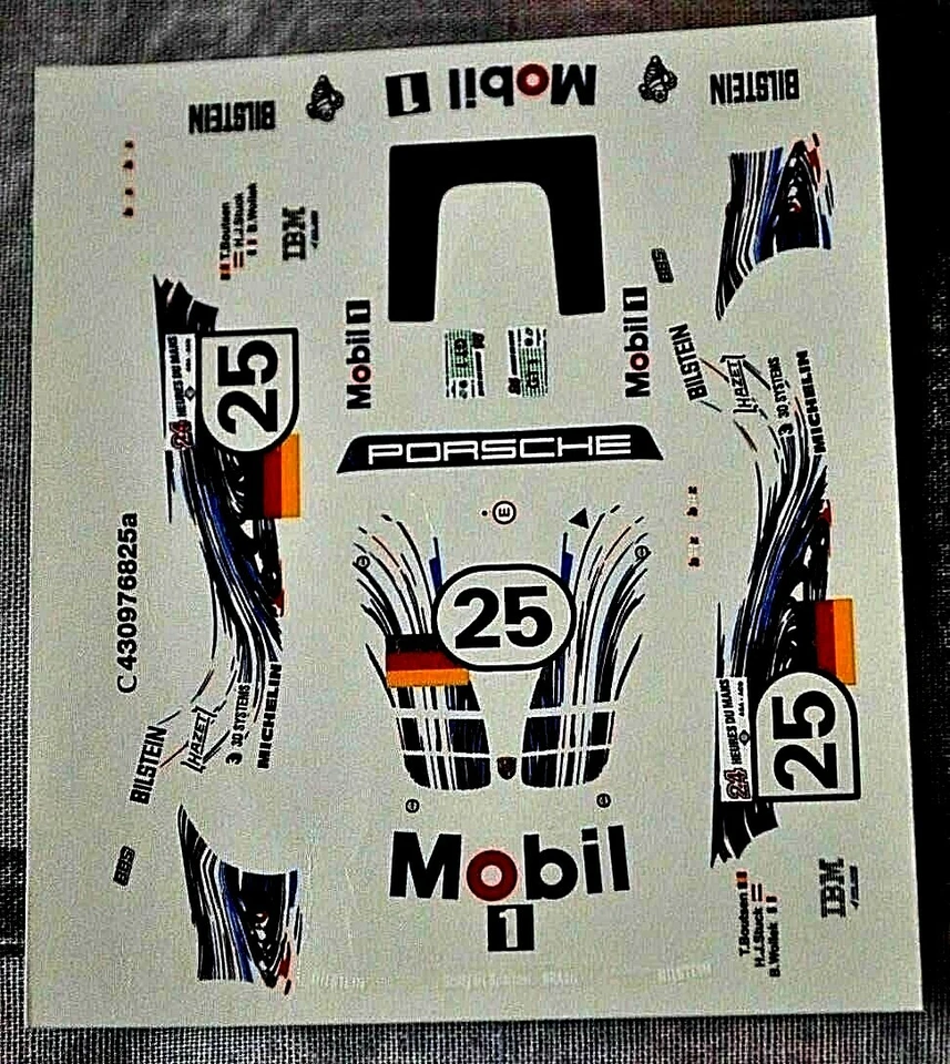 Decal 1/43 porsche 911 gt1 n.25 1997 stuck-boutsen-wollek NO BBR TAMEO - Immagine 1 di 1