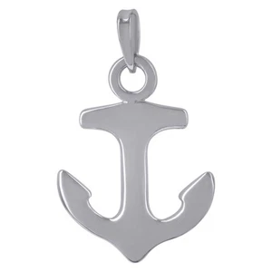 925 Sterling Silver Mens Ocean Anchor Charm Pendant - Picture 1 of 1