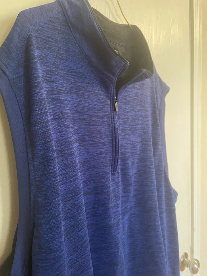 Chaleco de golf PGA Tour para hombre 1/4 cremallera informal pulóver azul jaspeado talla 3XL Foto 1 de 4