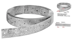  32ft Galvanized Perforated Strap Tie Brace,2" Width Steel Width:2"(50.8 mm) - Picture 1 of 4