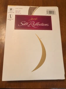 NEW Hanes Silk Reflections Reinforced Toe Control Top Cafe Au Lait 718 CD Sheer - Picture 1 of 4