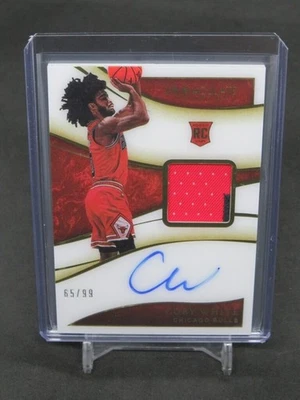 2019-20 PANINI IMMACULATE COBY WHITE RC PATCH AUTO /99 CHICAGO BULLS EW - Image 1 of 2