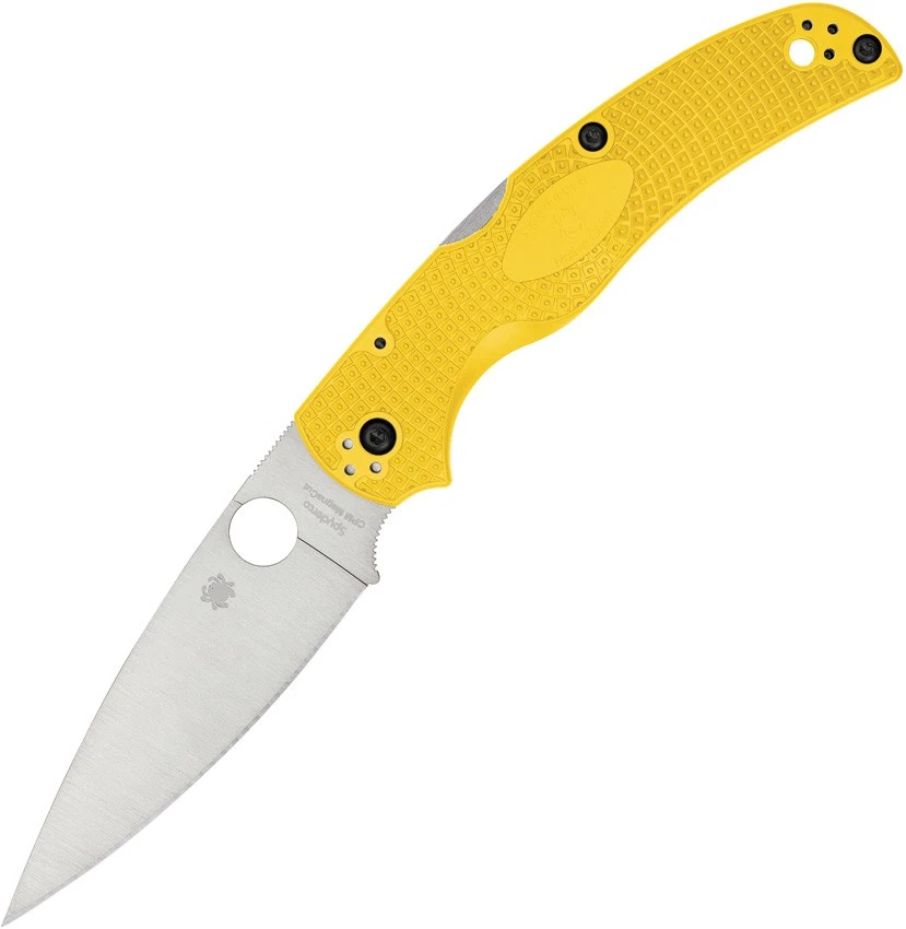 Spyderco Native Chief Salt Yellow 4.02in Plain Edge Satin Drop Point SPC244PYL