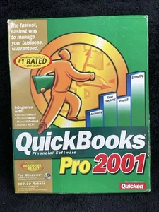 2001 QuickBooks Pro for Small Business Intuit Software w/ Key Code & Disc Retail - Picture 1 of 2