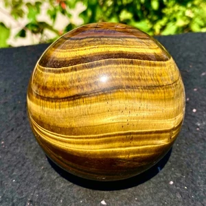 2.73LB Natural Large Gold Tiger’s Eye Stone Quartz Crystal Sphere Specimen Reiki - Picture 1 of 13