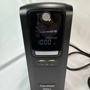 CyberPower 1500VA AVR CP1500AVRLCDa 12-Outlet 120V 900W UPS LCD Display READ - Picture 1 of 14