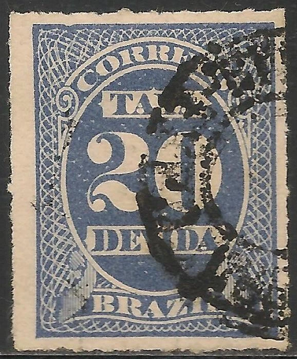 Brazil #J11 (D1) VF USED - 1890 20r Numeral of Value - Postage Due - Image 1 of 1