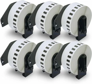 10 rotoli nastro di carta lunghezza continua adatto a Brother DK22210 QL-560 QL-570 QL-1050 - Foto 1 di 9