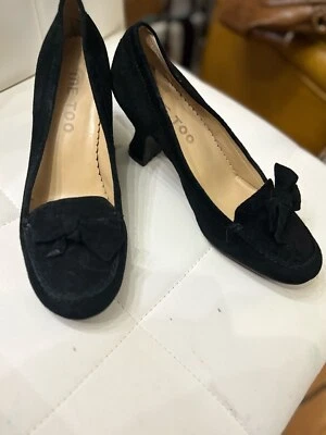 ME TOO 黑色麂皮绒高跟鞋 7 码 — 第 1/4 张图片