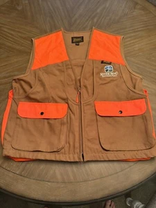 Gamehide Hunting Fowl Vest Mens Size L Brown Canvas Orange River Bend Resort - Picture 1 of 9