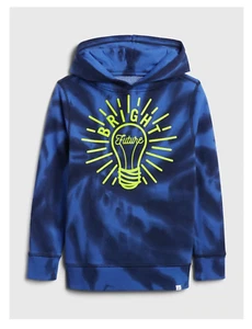 GAP Kids Tie-Dye Graphic Hoodie Sweatshirt Blue Tie Dye M item #524861 - Picture 1 of 2
