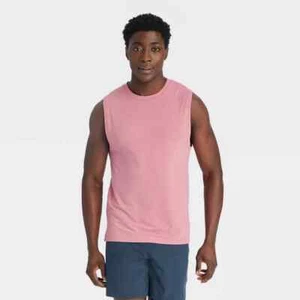 Men's Ventilation Muscle Shirt Tank Top | Men’s LARGE Pink | All in Motion - Picture 1 of 3