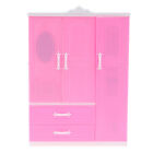 1/12 1/6 Dollhouse Miniature Pink Plastic Wardrobe For Dolls House Accessories'