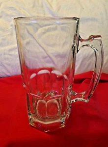 Libby Beer Mug Ribbed Heavy Glass 8" Tall - Picture 1 of 4