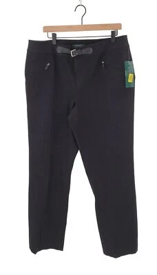 Lauren Ralph Lauren Pants Womens Cotton Front Zip Pockets Black Size 16W New - Image 1 of 4